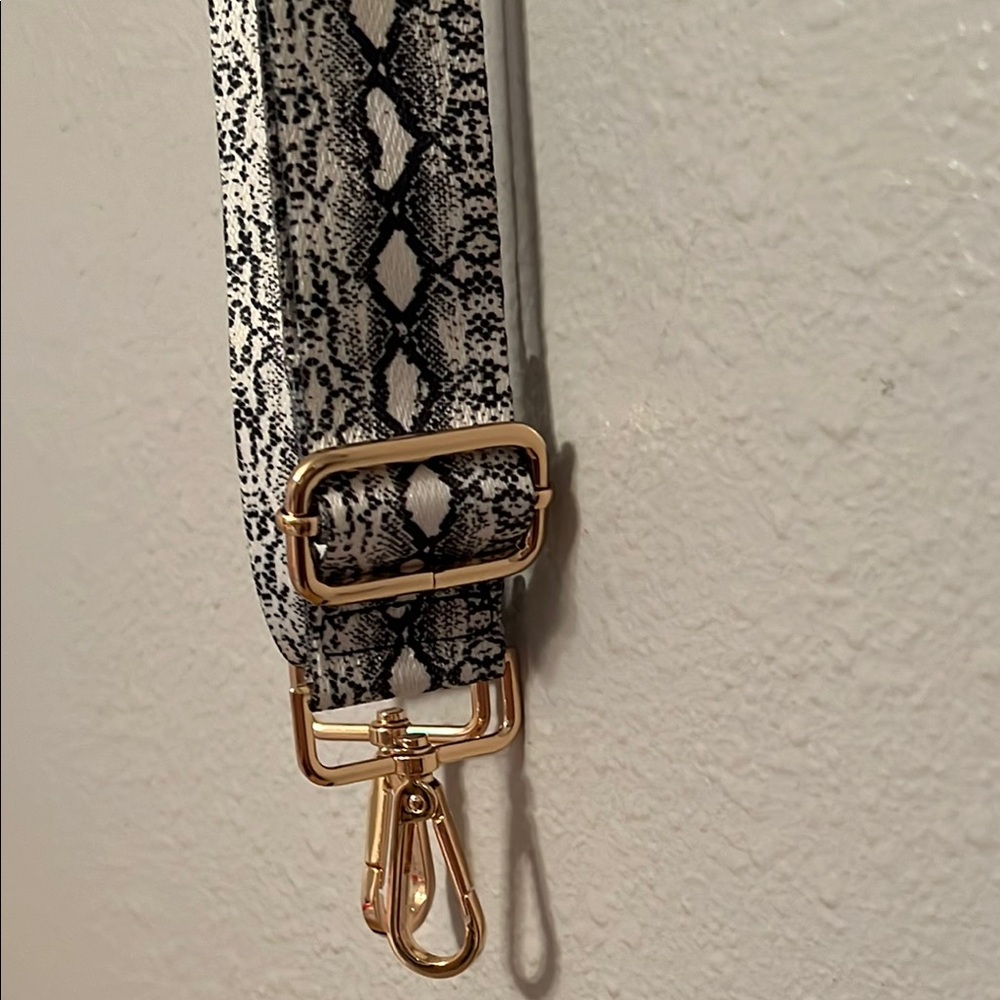 Purse strap Snake Print Strap with Gold Hardware